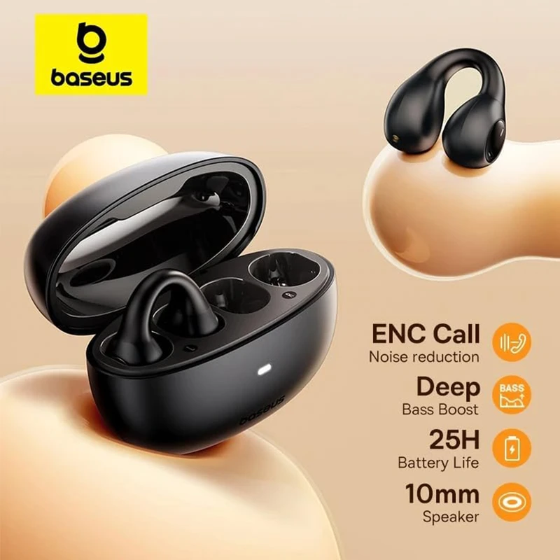 هدفون بی سیم بیسوس مدل AirGo AS01 ( Open-Ear TWS Earbuds )