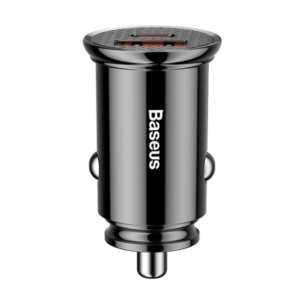 شارژر فندکی 30 وات دو پورت باسئوس مدل Baseus Square Metal PPS A+C Car Charger