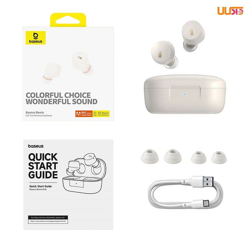 هدفون بی سیم بیسوس مدل Bowie E18 ( True Wireless Earphones )